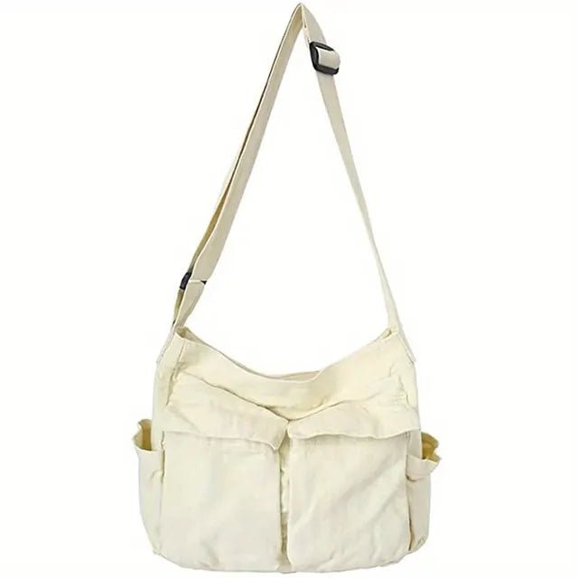 Women's Vintage Multi-Pocket Canvas Tote Bag