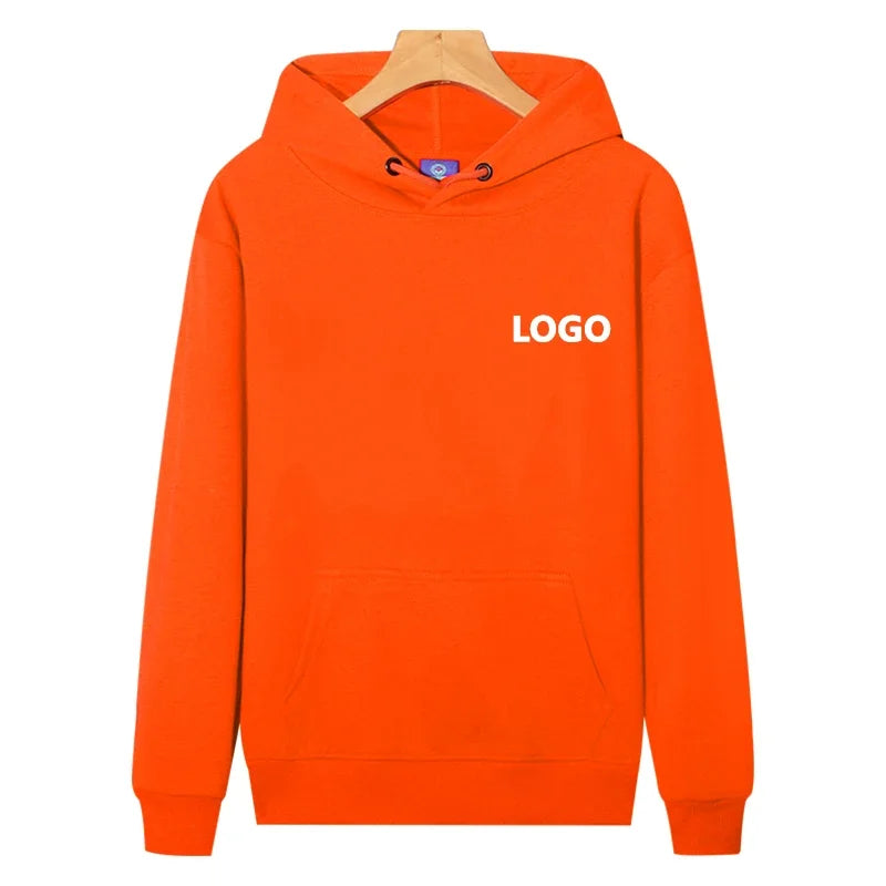 Men's Personalized 60% Cotton Long Sleeve Hoodie Sweatshirt