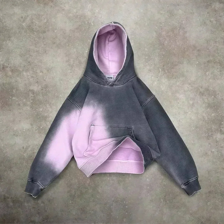 Women's Y2K Hip Hop Trend Zipper Hoodie Casual Vintage Sweatshirt