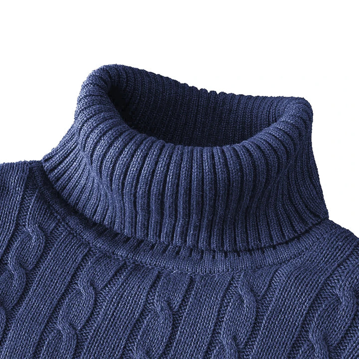 Men's Slim Fit Long Sleeve Knitted Turtleneck Sweater for Winter