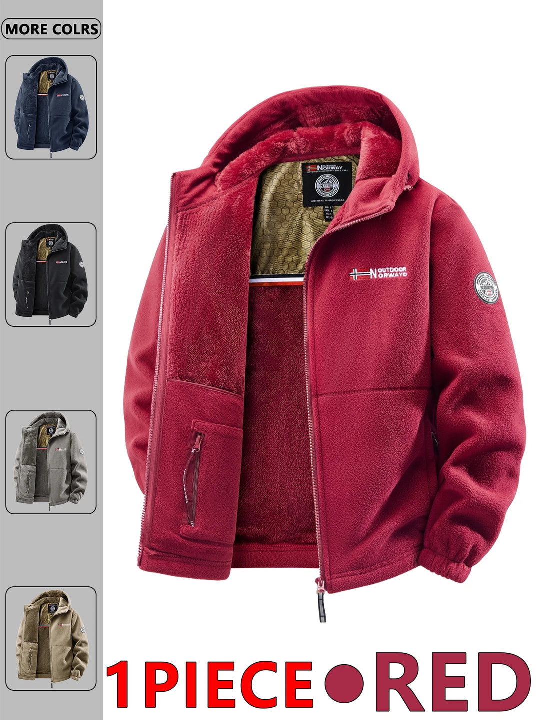 Men's versatile hooded Coat for autumn and winter outdoor wear