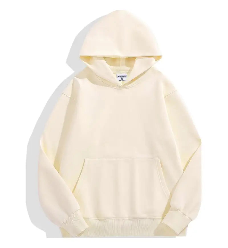 Men's Custom Logo 500GSM Heavyweight Casual Thick Cotton Hoodie