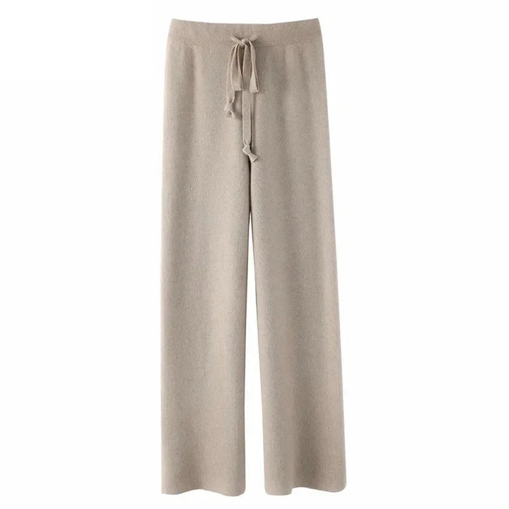 Women's Refined Knit Wide Leg Drawstring Lounge Pants