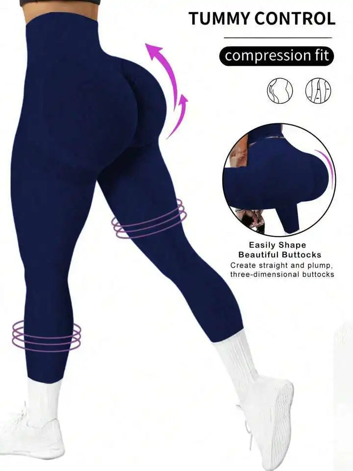 Women's High Waist Seamless Yoga Leggings Pants with Tummy Control