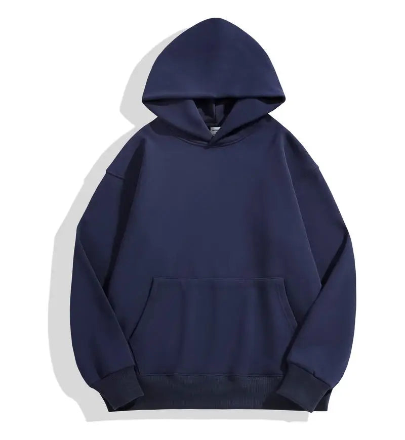 Men's Custom Logo 500GSM Heavyweight Casual Thick Cotton Hoodie
