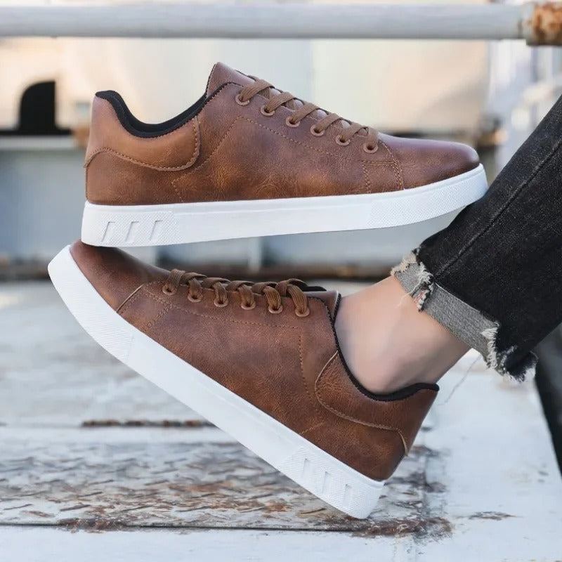 Men's Classic Leather Look Sneakers