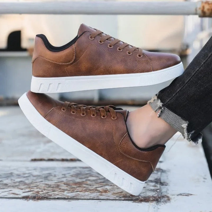 Men's Classic Leather Look Sneakers