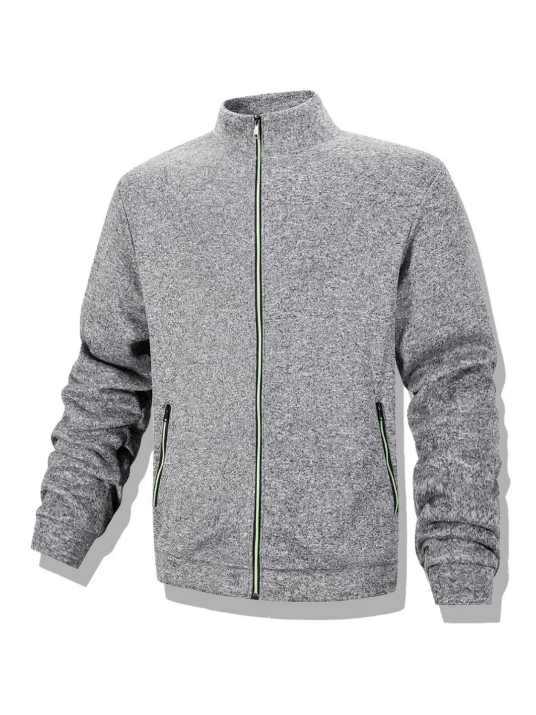 Men's Casual Full Zip Stand Collar Sweatshirt Coat for Autumn Winter