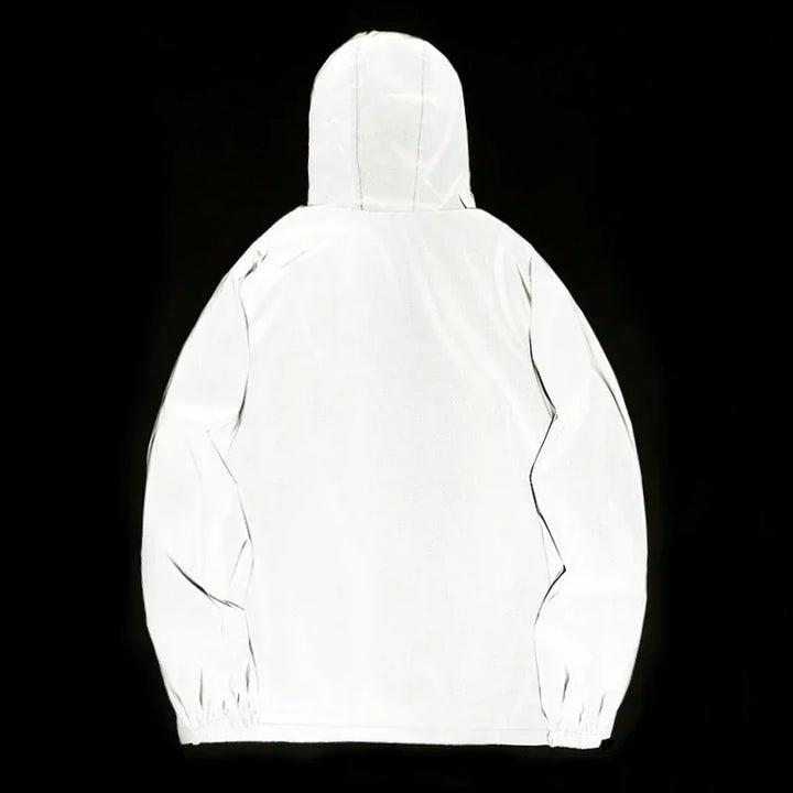 Men's Reflective Coat for Nightwear - Solid Color Polyester Fashion