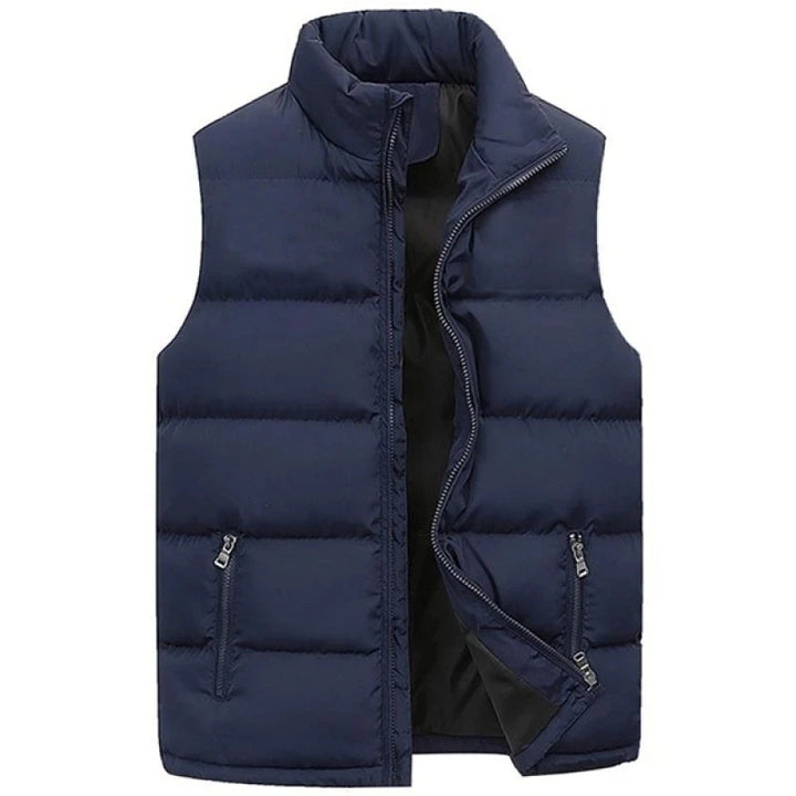 Men's Warm Waterproof Sleeveless Vest Jacket for Winter and Autumn