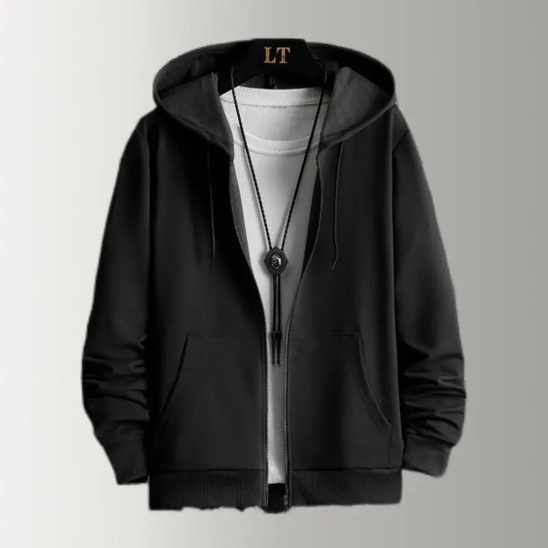 Men's Winter Windproof Hoodie - Sherpa Lined Thermal Zip Up Sweatshirt