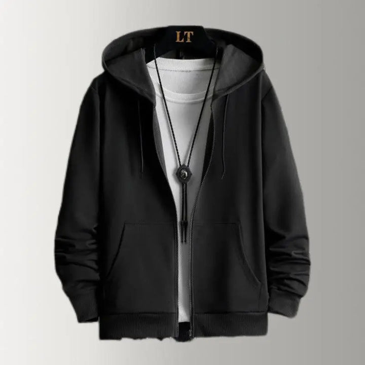 Men's Winter Windproof Hoodie - Sherpa Lined Thermal Zip Up Sweatshirt