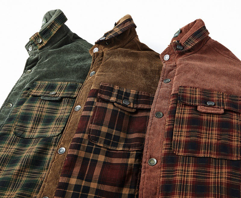 Men's Checked Shirt with Sherpa Lining for Comfort and Style