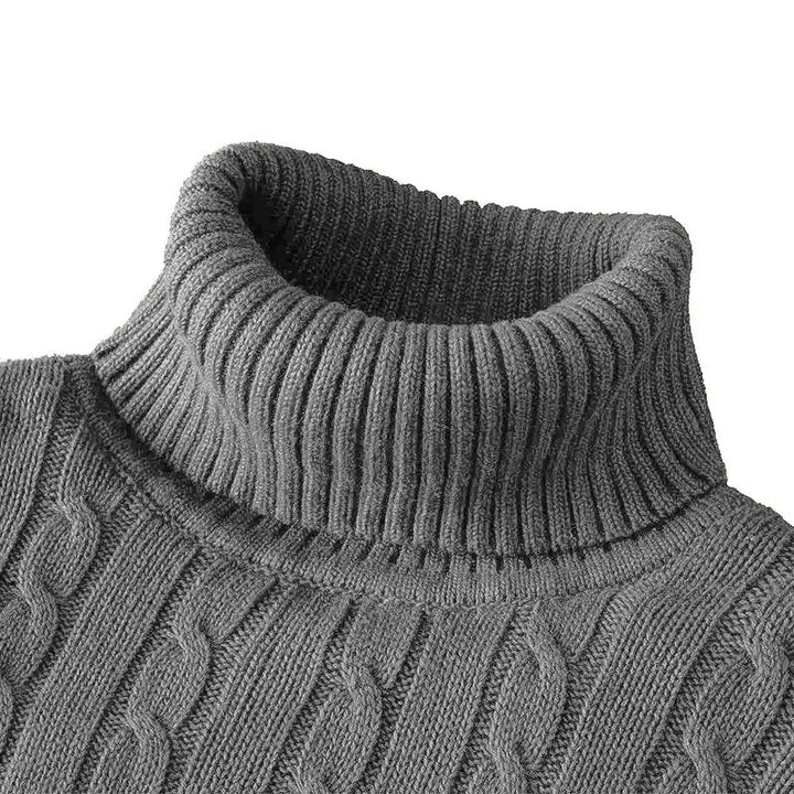 Men's Slim Fit Long Sleeve Knitted Turtleneck Sweater for Winter