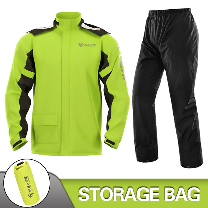 Unisex Waterproof Motorcycle Rain Suit for Camping, Hiking, and Fishing