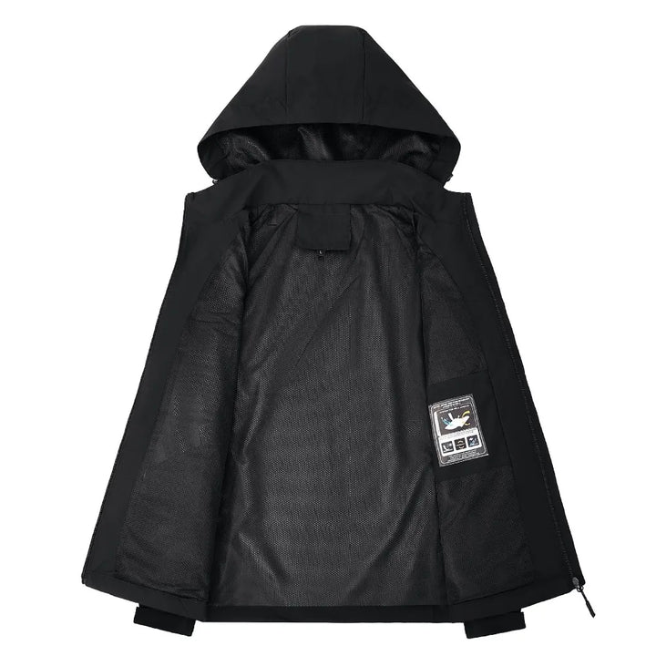 Men's Lightweight Waterproof Hooded Coat for Hiking and Climbing