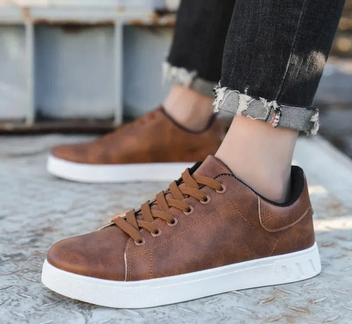 Men's Classic Leather Look Sneakers