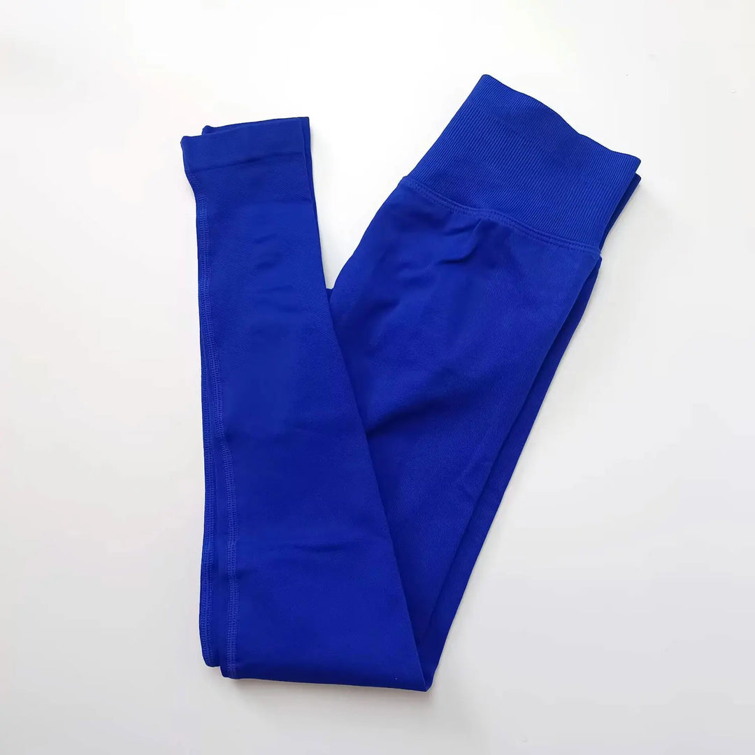 Women's Seamless Yoga Leggings with Low Rib Waistband for Fitness