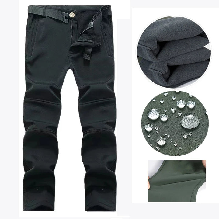Men's Softshell Fleece Jacket - Windproof Hooded Coat for Outdoor Activities