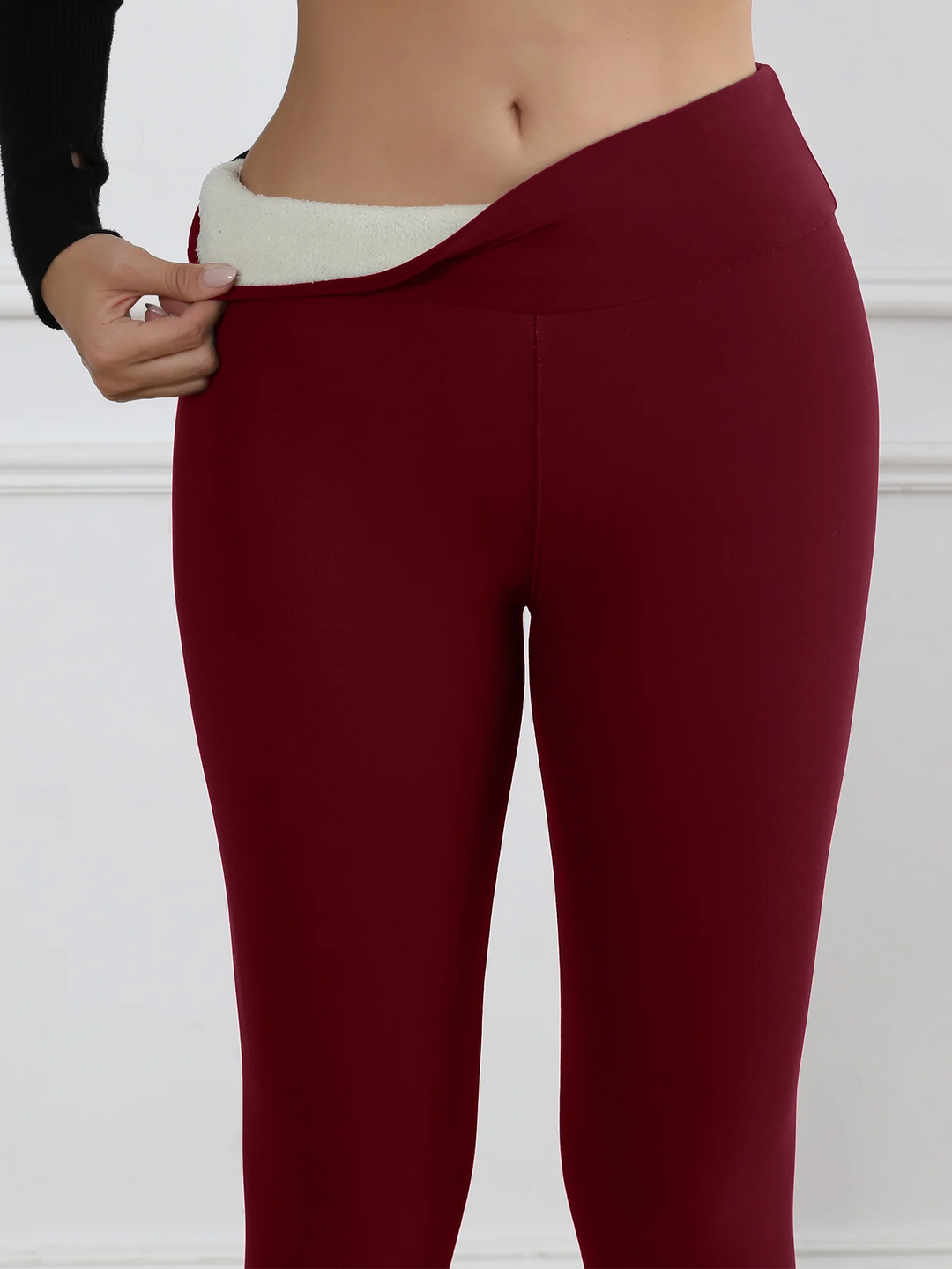 Women's Thick Flared Fleece Leggings High Waist Thermal Tights