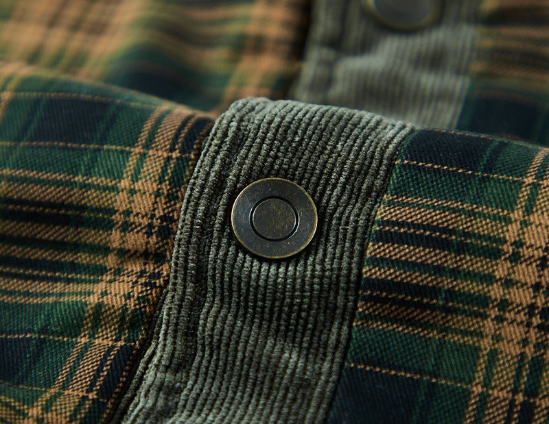 Men's Checked Shirt with Sherpa Lining for Comfort and Style