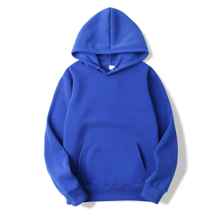 Men's Casual Solid Color Hoodie for Spring and Autumn Wear