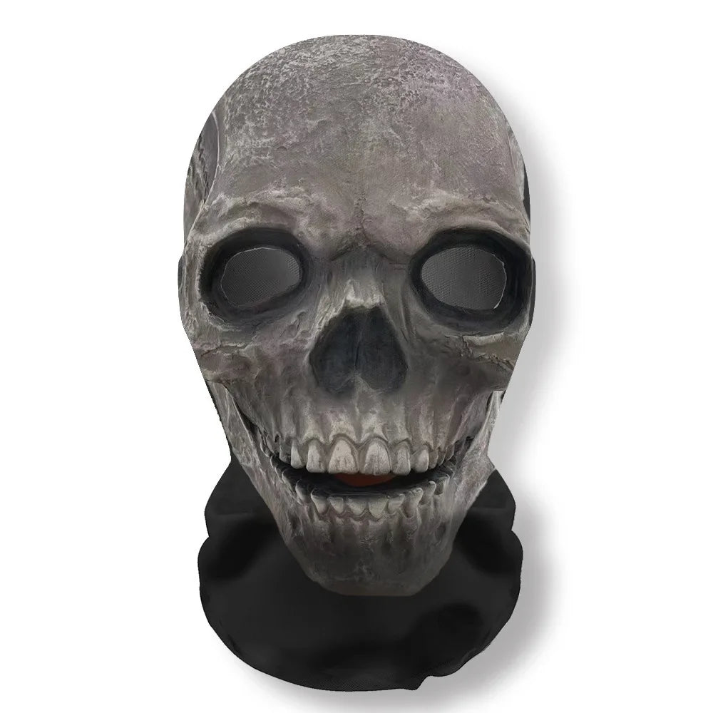 Halloween's 3D Ghost Face Mask Costumes, Stretch Mesh Full Skull Headgear