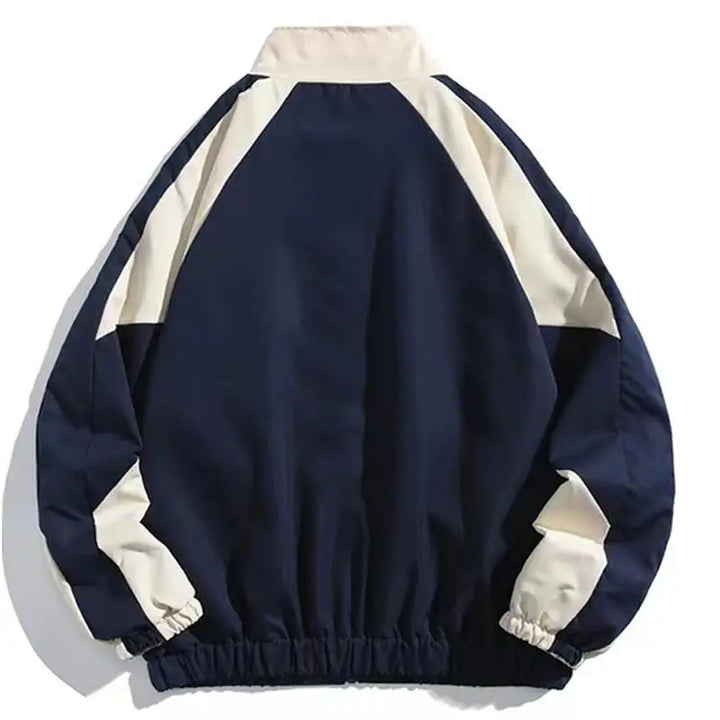 Men's Reflective Striped Windbreaker Coat for Hip Hop Streetwear