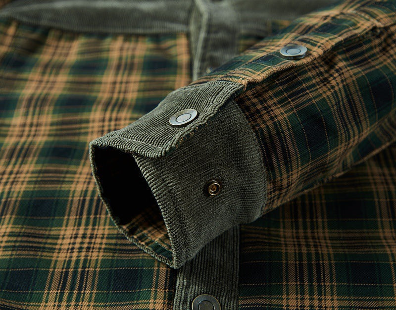 Men's Checked Shirt with Sherpa Lining for Comfort and Style