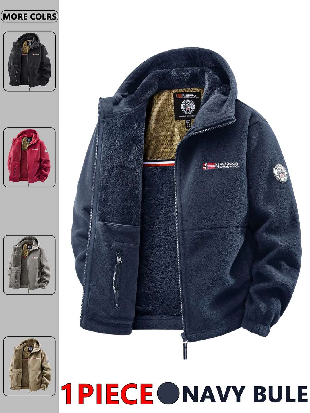 Men's versatile hooded Coat for autumn and winter outdoor wear