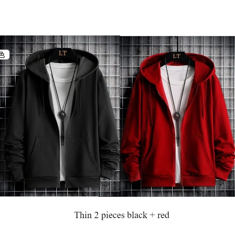 Men's Winter Windproof Hoodie - Sherpa Lined Thermal Zip Up Sweatshirt