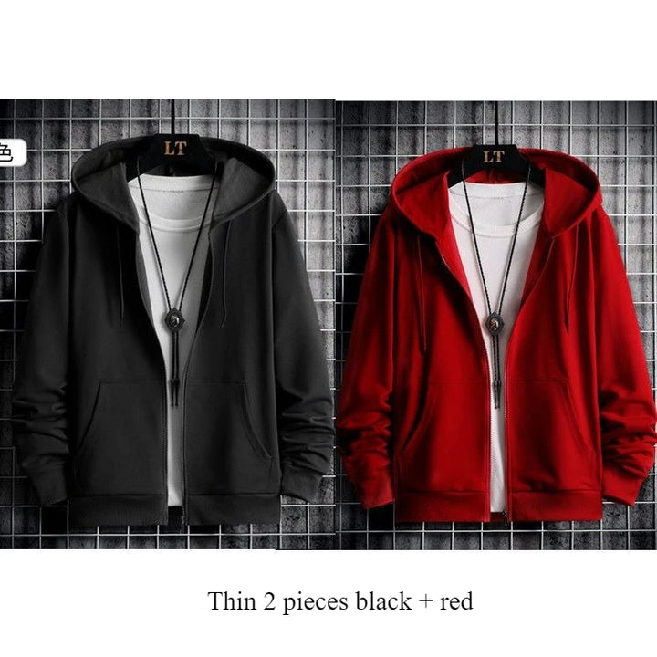Men's Winter Windproof Hoodie - Sherpa Lined Thermal Zip Up Sweatshirt