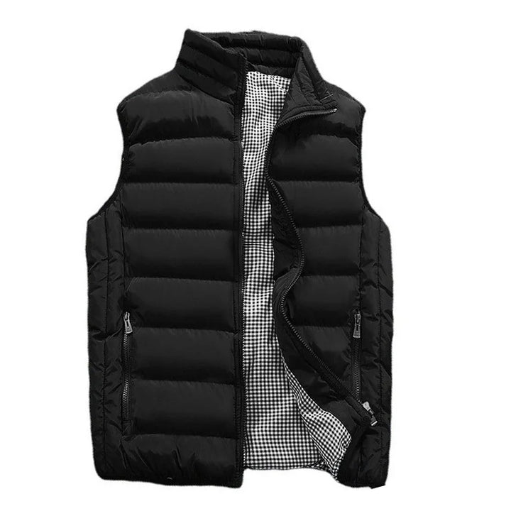 Men's Windproof Sleeveless Jacket - Thick Warm Down Cotton Vest
