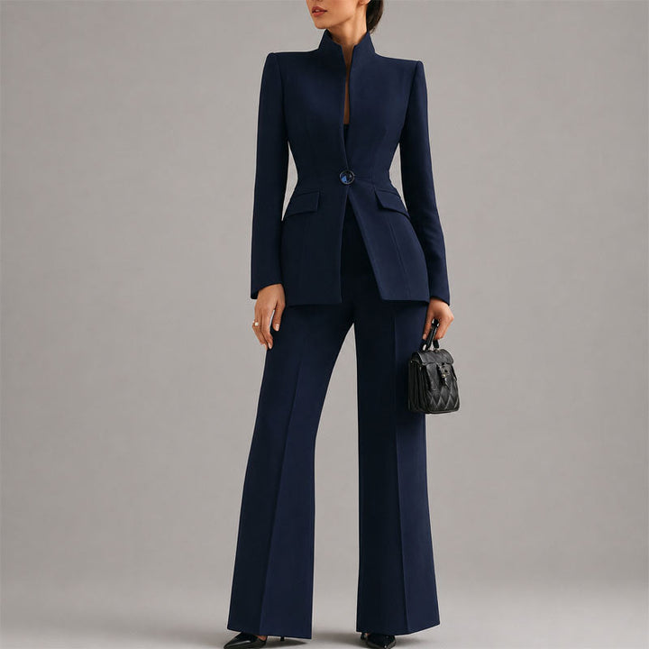 Sharon | Women's Tailored High-Neck Pantsuit Set