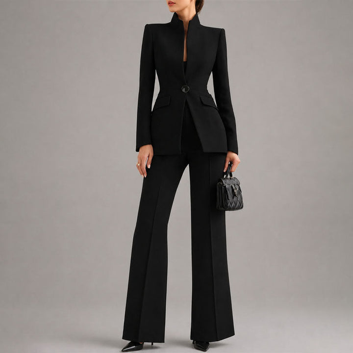 Sharon | Women's Tailored High-Neck Pantsuit Set