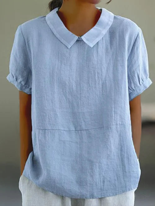 Maria | Women's Short-Sleeve Collared Blouse