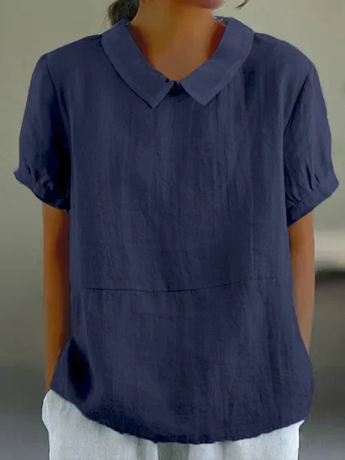 Maria | Women's Short-Sleeve Collared Blouse