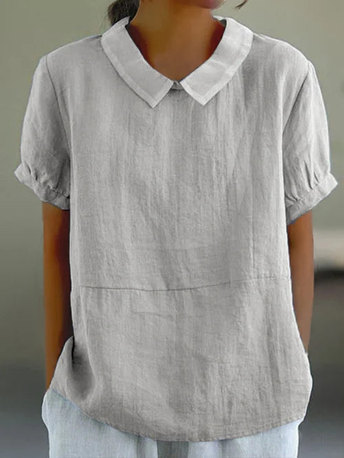 Maria | Women's Short-Sleeve Collared Blouse