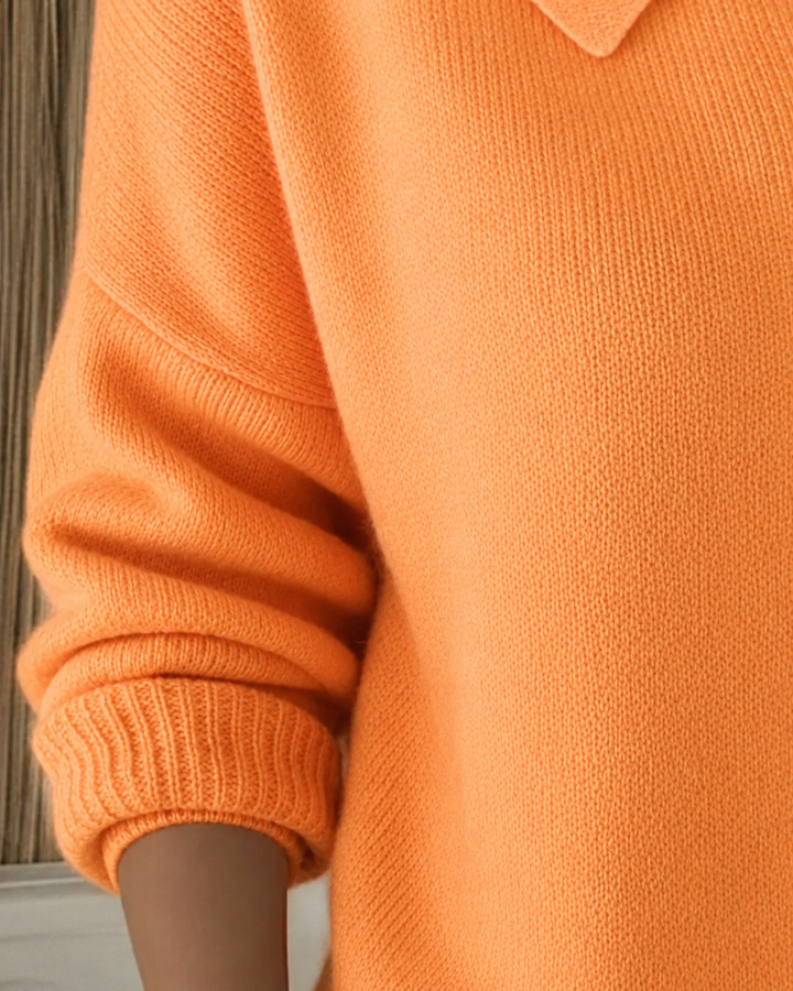 Women's Elegant Button Collar Knit Cardigan