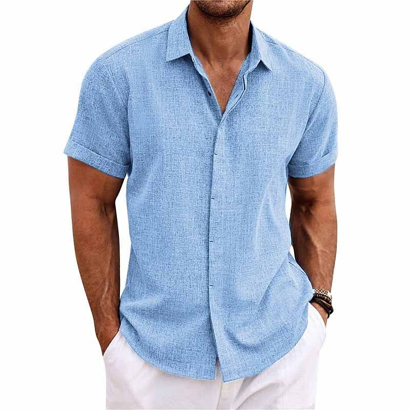 Calvin | Men's Simple Shirt with Button Placket