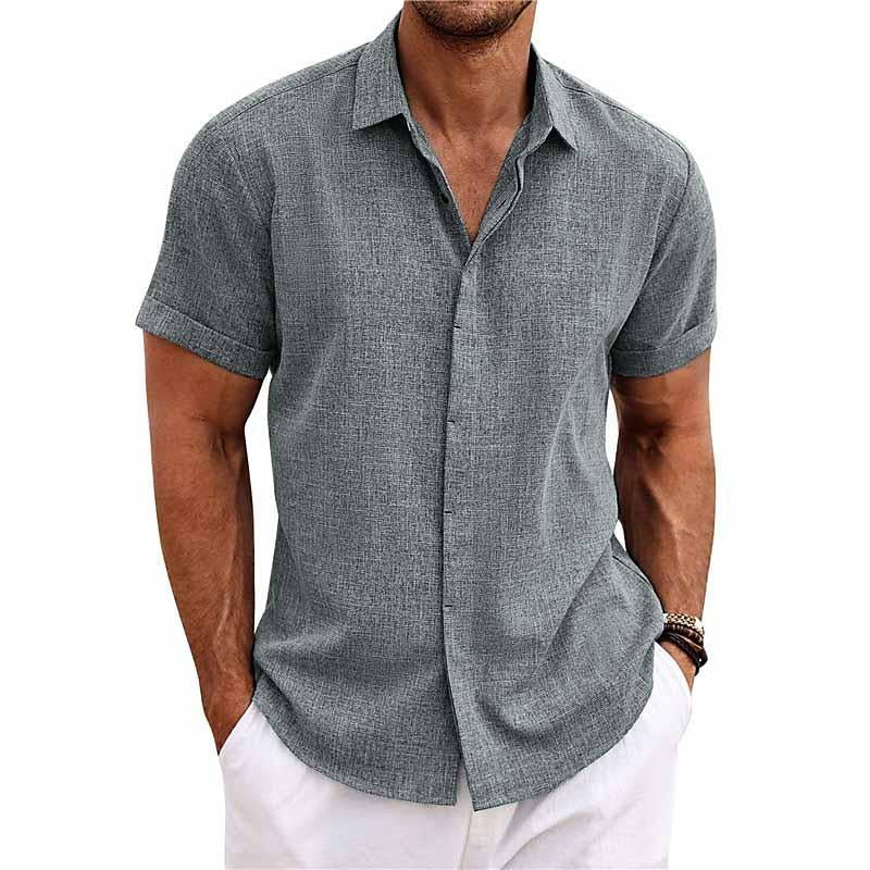 Calvin | Men's Simple Shirt with Button Placket