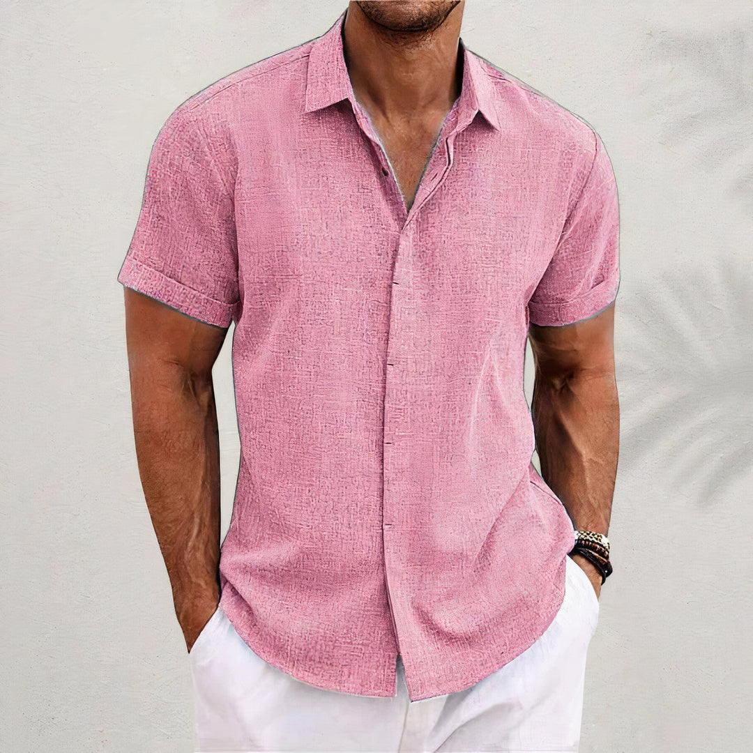 Calvin | Men's Simple Shirt with Button Placket