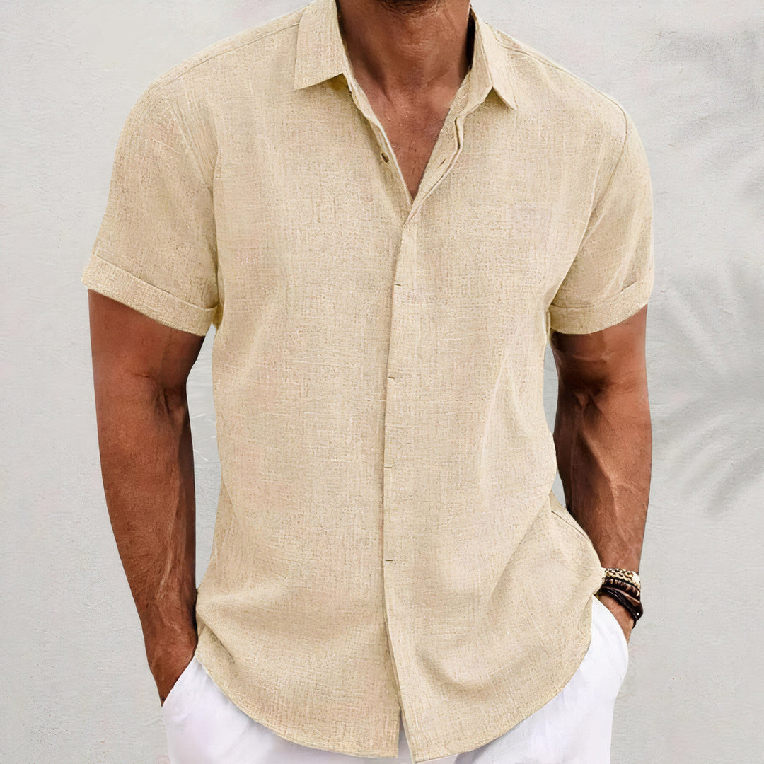 Calvin | Men's Simple Shirt with Button Placket