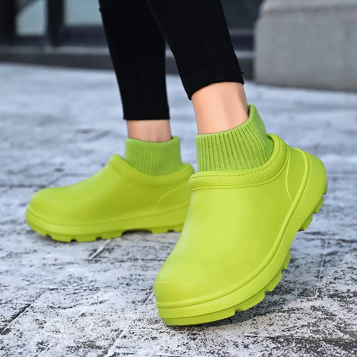 Madeline | Women's Slip-On Clog with Knit Ankle Cuff