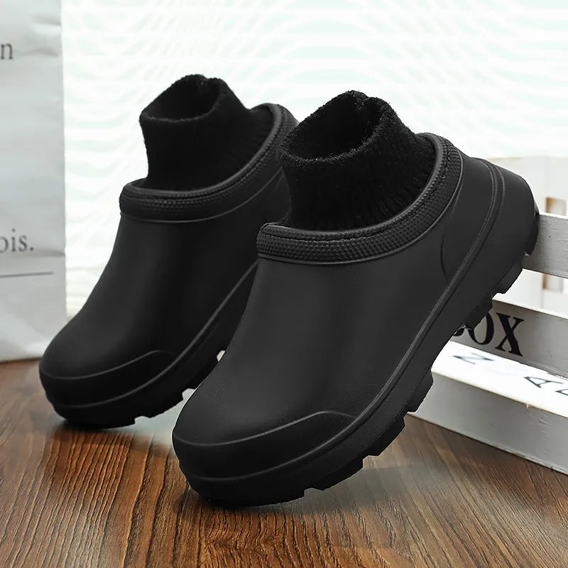 Madeline | Women's Slip-On Clog with Knit Ankle Cuff
