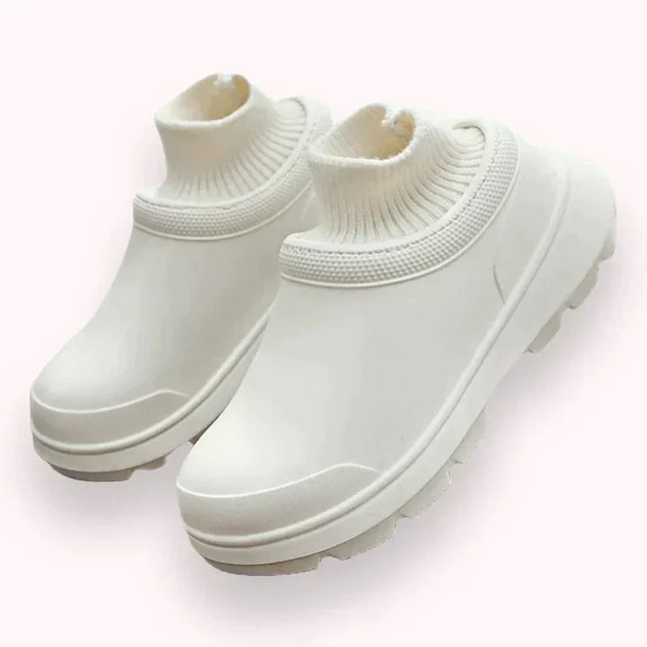 Madeline | Women's Slip-On Clog with Knit Ankle Cuff