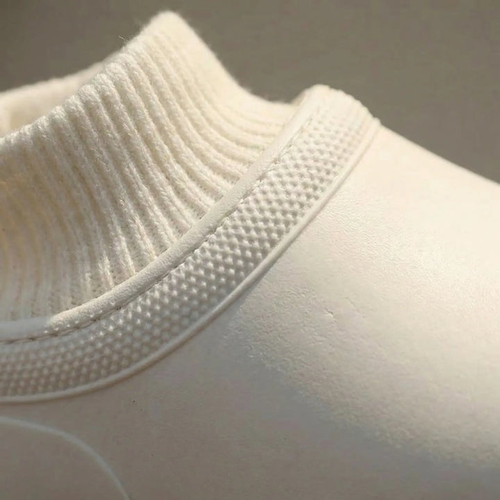 Madeline | Women's Slip-On Clog with Knit Ankle Cuff