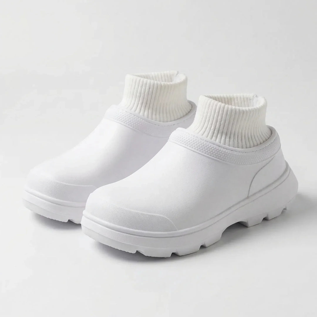 Madeline | Women's Slip-On Clog with Knit Ankle Cuff