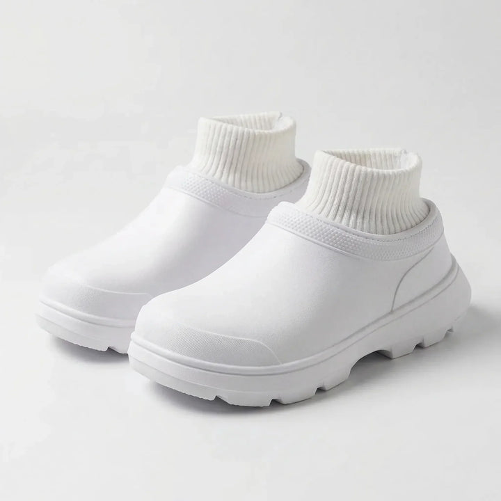 Madeline | Women's Slip-On Clog with Knit Ankle Cuff