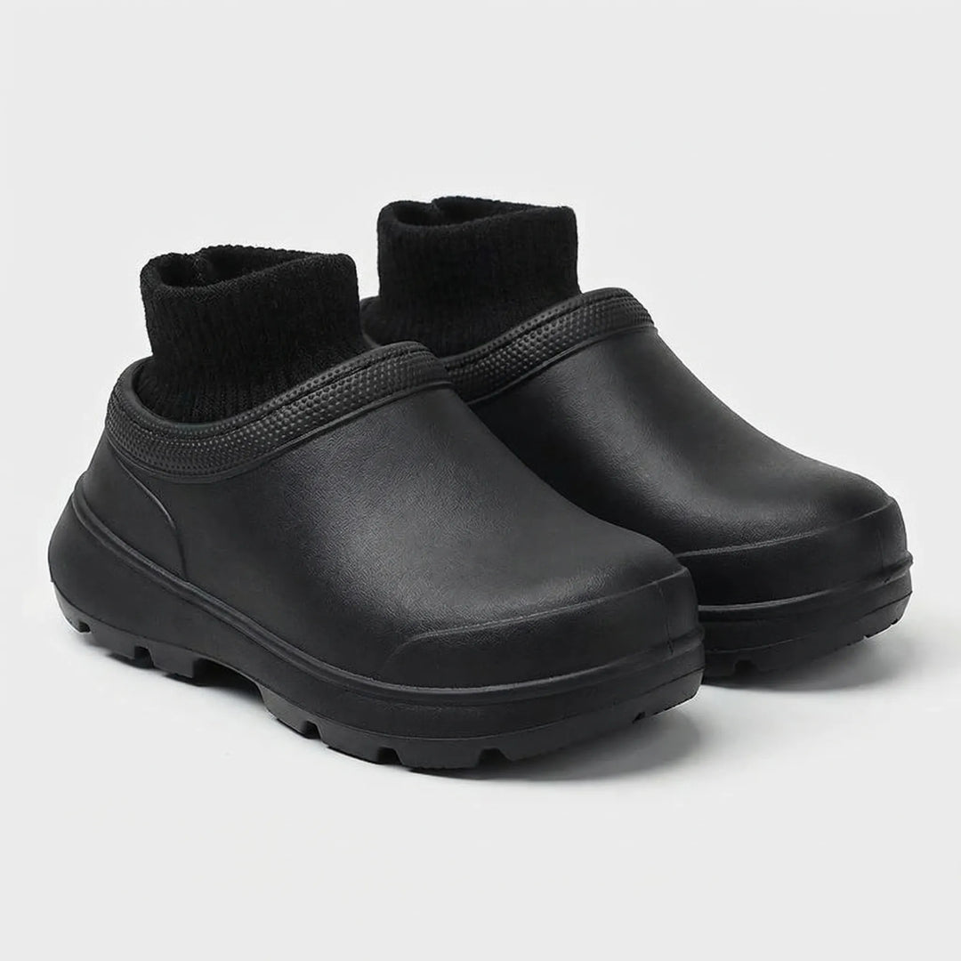 Madeline | Women's Slip-On Clog with Knit Ankle Cuff